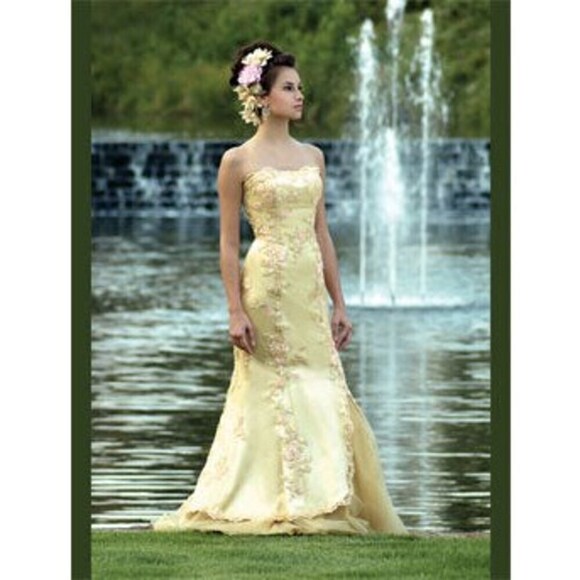 Paris Prom Mermaid Lace Dress 16754 Lime/Orange - Picture 1 of 4